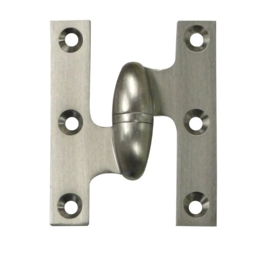 OK2520U5-L Solid Brass Olive Knuckle Hinge - Antique Brass, Left