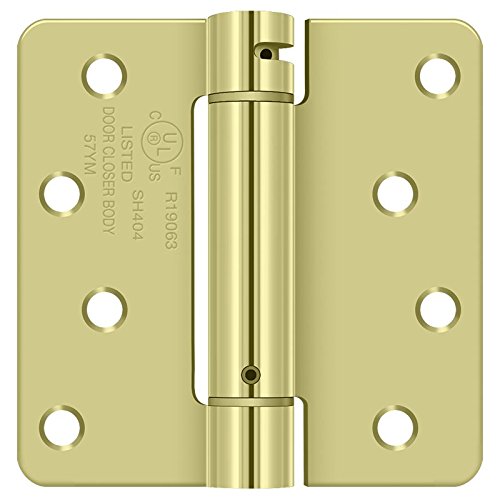 Steel Radius Hinge - Zinc Dichromate - 4 x 4 x 0.25 in.