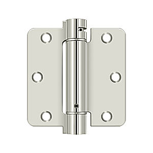Square Hinge Brass - 3.5 x 3.5 x 0.25 in. - Polished Nickel Nickel