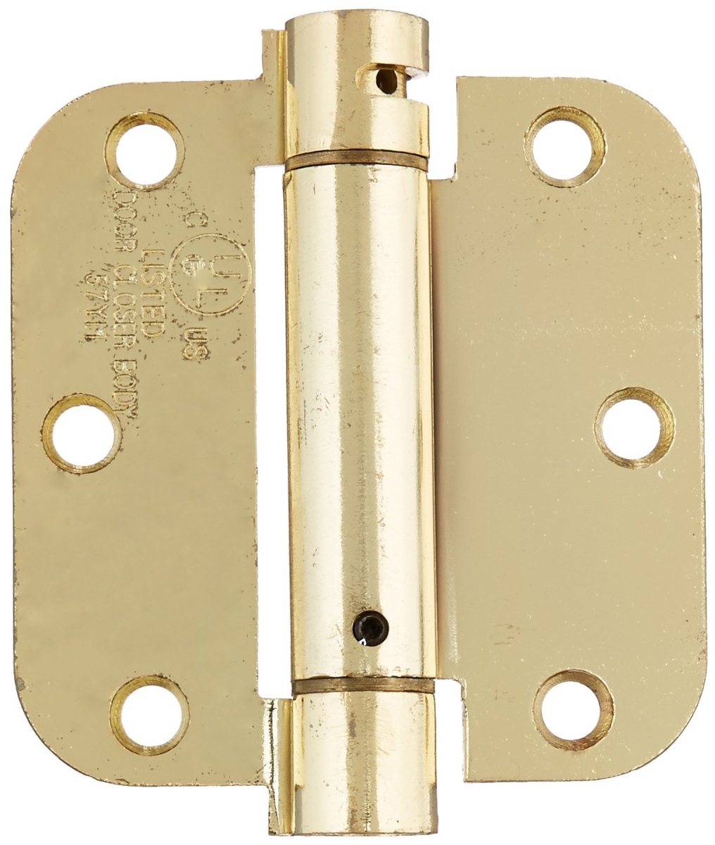 DSH35R43-4 Spring Hinge - 3.5 x 3.5 x 0.25 in. - Polished Nickel