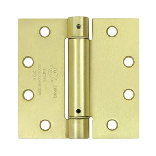 Spring Hinge - 4.5 x 4.5 in. - Brushed Brass