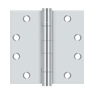 S45BBU26 Square Hinge - 4.5 x 4.5 in. - Polished Chrome