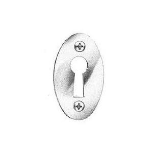 Picture of Baldwin 5754055 2 x 1.12 in. Oval Key Plate&#44; Lifetime Polished Nickel