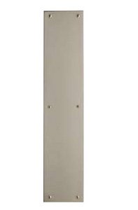 Picture of Baldwin 2121190 3 x 12 in. Solid Brass Square Edge Push Plate&#44; Satin Black