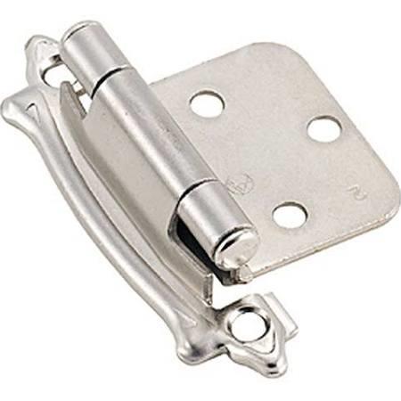 Variable Overlay Self-Closing, Face Mount Sterling Nickel Hinge - 1 Pair