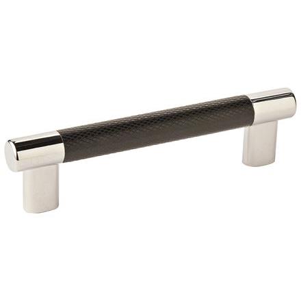 5.06 in. Center to Center Esquire Cabinet Pull, Bright Nickel by Black Bronze