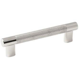 Amerock BP36558PNSS 5.06 in. Center to Center Esquire Cabinet Pull, Bright Nickel by Stainless Steel