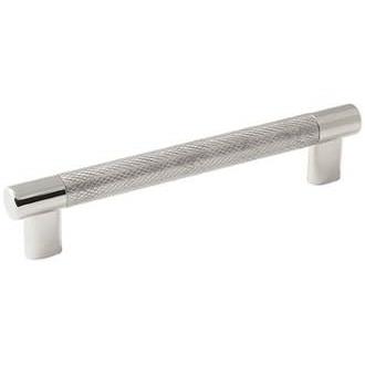 Amerock BP36559PNSS 6.31 in. Center to Center Esquire Cabinet Pull, Bright Nickel by Stainless Steel