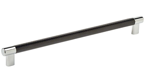 12.62 in. Center to Center Esquire Cabinet Pull, Bright Nickel by Black Bronze