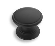 Ravino 1-1/4 in 32 mm Diameter Flat Black Cabinet Knob