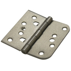 S44058TT15-L-H 4 x 4.62 ft. Radius Corner Plain Bearing Mortise Hinge, Satin Nickel