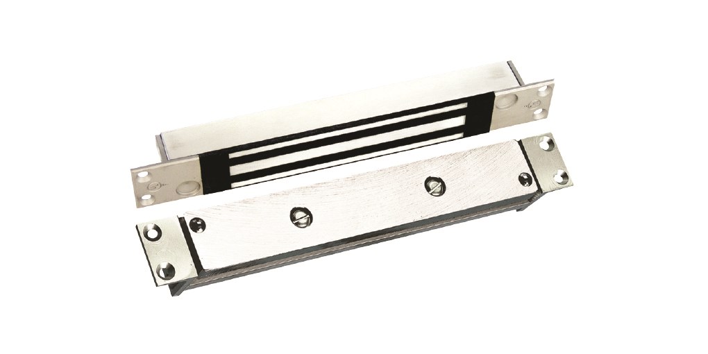 SAM Self Aligning 12V & 24V DC Shear Magnalock Satin Stainless Steel