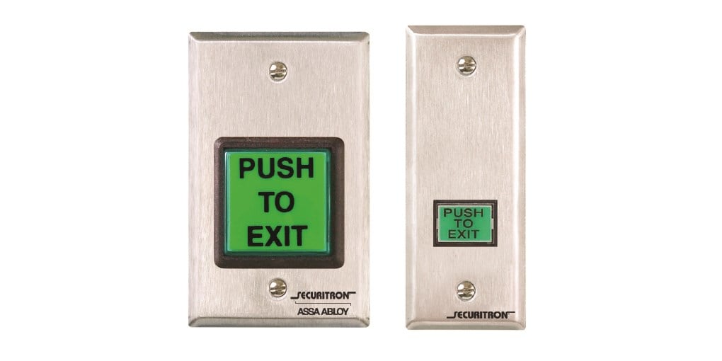 EEB2 Emergency Exit Button with 30 Second Timer SG, Green, Red & Handicap Satin Stainless Steel