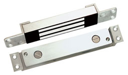 Mini Version 24 Volt DC Shear Magnalock - Satin Stainless Steel