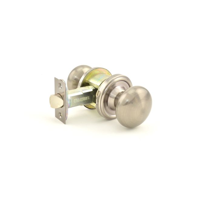 Impresa Entry Lock with Adjustable Latch & Full Lip Strike, Antique Nickel
