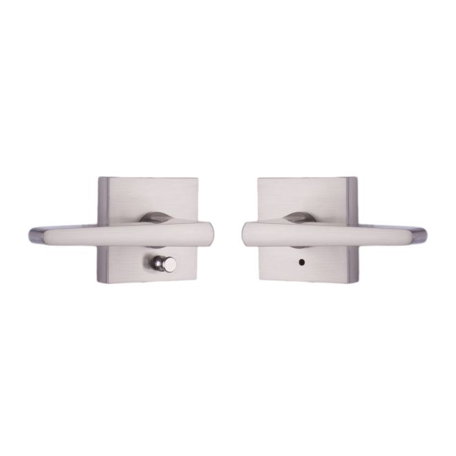 Philtower Privacy Lock with Adjustable Latch & Full Lip Strike, Satin Nickel