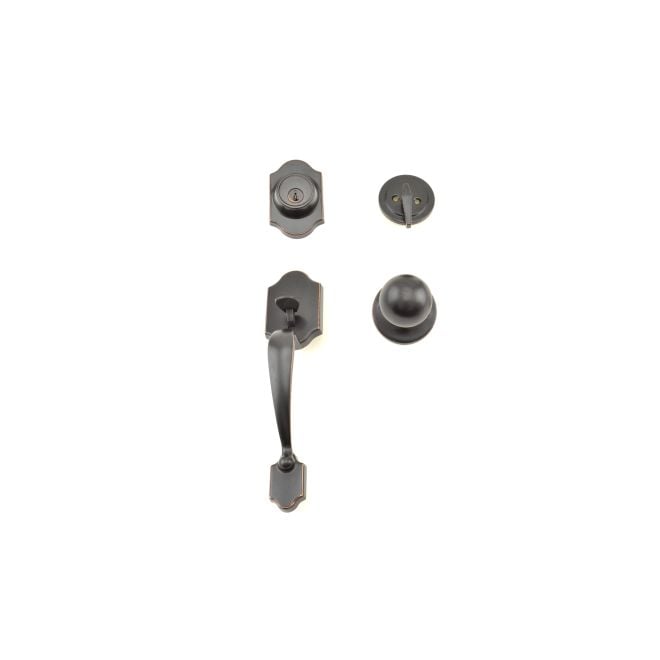 Parkside Single Cylinder Handleset with Hudson Trim