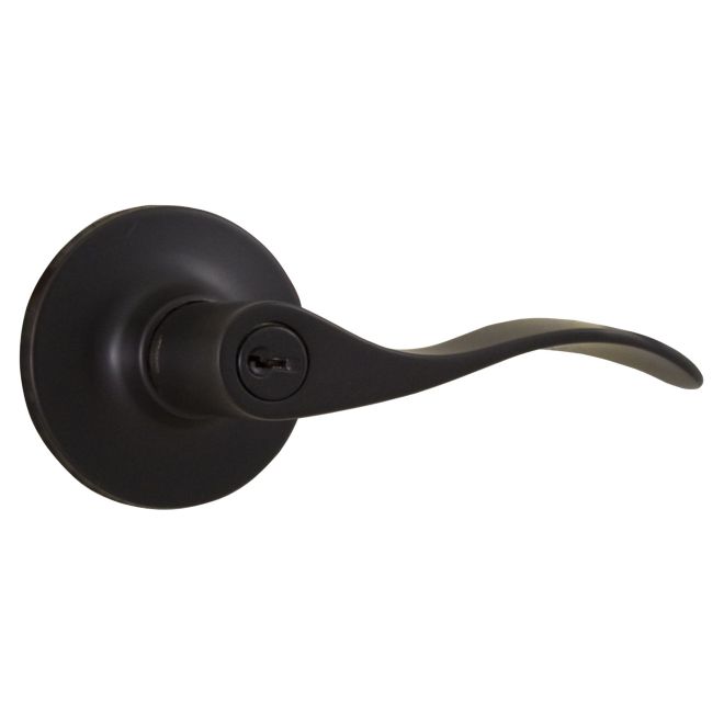 New Haven Entry Lock with Adjustable Latch & Full Lip Strike, Oil Rubbed Bronze