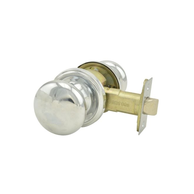 Impresa Passage Lock with Adjustable Latch & Full Lip Strike - Bright Chrome