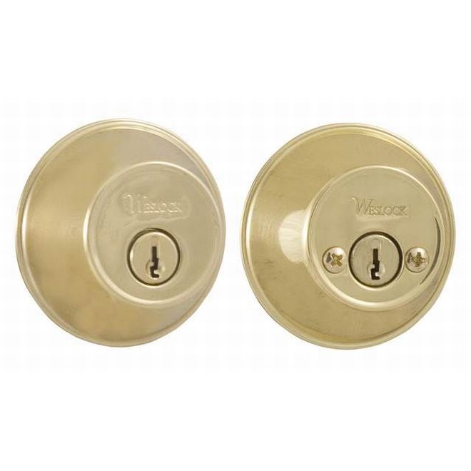 300 Series Double Cylinder Deadbolt with Adjustable Latch & Deadbolt Strikes - Lifetime Brass