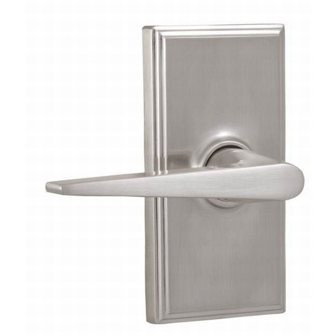 Urbana Woodward Passage Lock with Adjustable Latch & Full Lip Strike, Satin Nickel