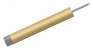 Baseboard Door Bumper, Brushed Brass