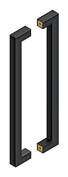 18 in. Contemporary Back to Back Pull, Paint Black