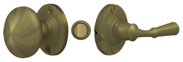 Round Tubular Lock Storm Door Latch - Antique Brass