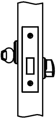 Classroom Mortise Deadlock with Less Cylinder, Satin Chrome
