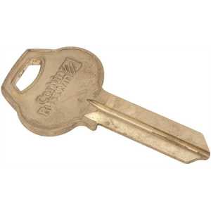 5 Pin Coined Logo Key Blank with L4 Keyway, Gold