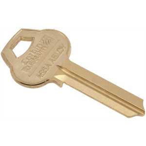 6 Pin Coined Logo Key Blank with L4 Keyway, Nickel Plated