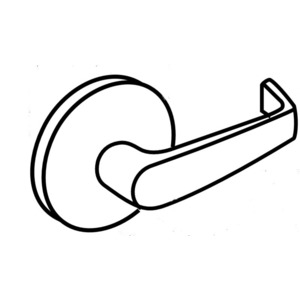 Privacy Mortise Lock Working Trim with Newport Lever & A Rose, Satin Chrome