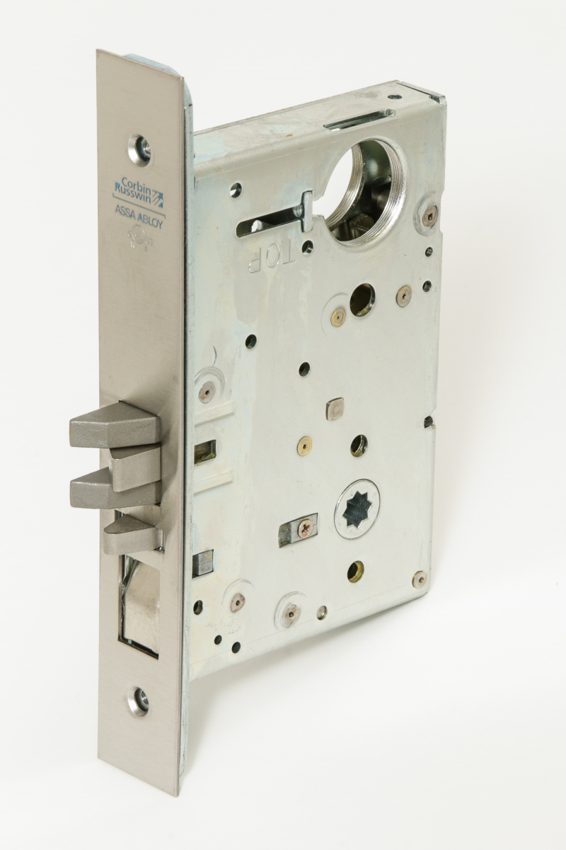 ML2024LL626 Single Cylinder Entry with Deadbolt Mortise Lever by Lever Lock Body, Strike, Front Plate & Screws, Satin Chrome