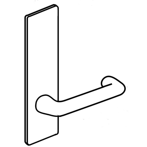Single Cylinder Office Mortise Lock with Wrought Lustra Lever & M Escutcheon with L4 Keyway, Satin Chrome