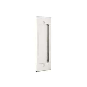 Modern Rectangular Flush Pull, Satin Nickel