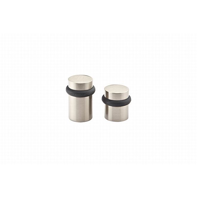 2 in. Cylinder Floor Bumper, Satin Nickel