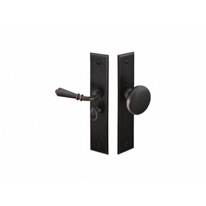 Right Hand Rectangular Style Screen Door Lock, Oil Rubbed Bronze