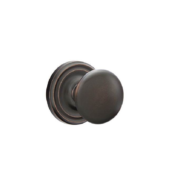 Providence Knob Passage with Regular Rose, Oil Rubbed Bronze
