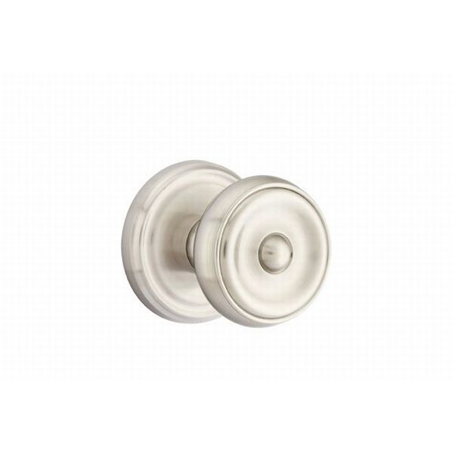 Waverly Knob Passage with Regular Rose, Satin Nickel