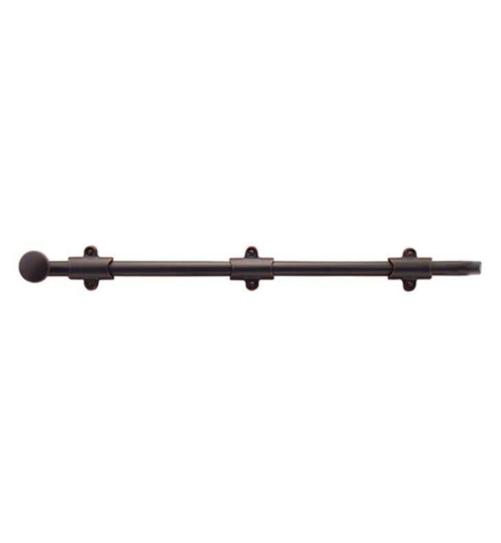 18 in. Surface Bolt with 3 Strikes, Flat Black