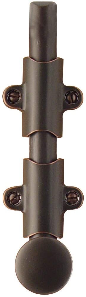 8 in. Surface Bolt with 3 Strikes, Oil Rubbed Bronze