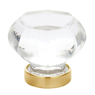 Old Town Clear 1.25 in. Cabinet Knob, Satin Brass