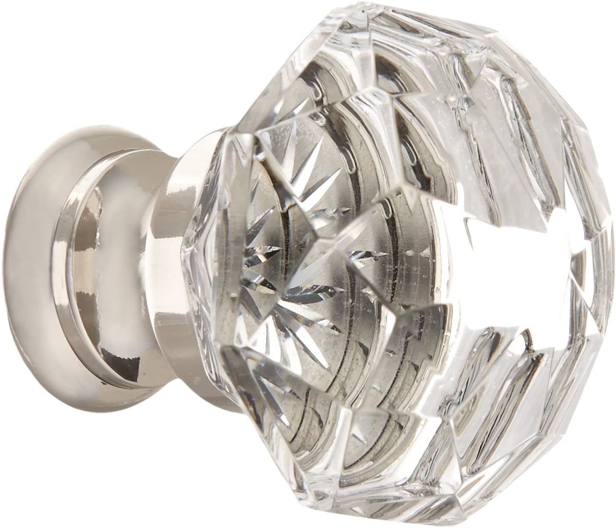 1.25 in. Diamond Cabinet Knob, Bright Nickel