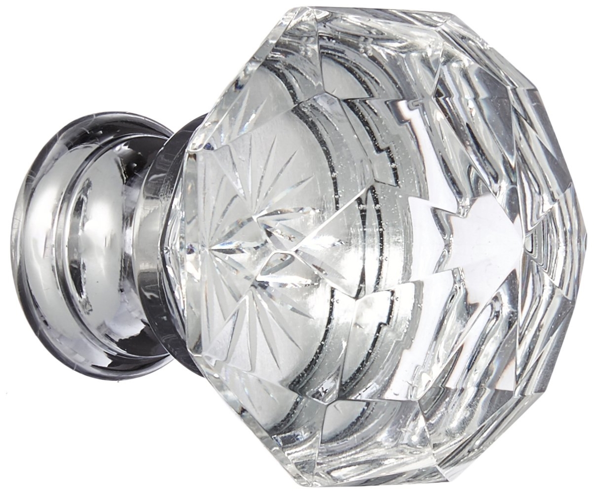 1.25 in. Diamond Cabinet Knob, Bright Chrome