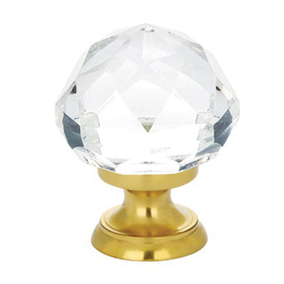 1.25 in. Diamond Cabinet Knob, Satin Brass