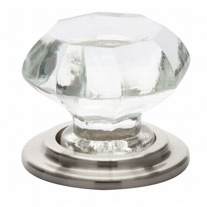 Old Town Clear 1.75 in. Cabinet Knob, Satin Nickel