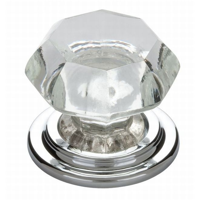 Old Town Clear 1.75 in. Cabinet Knob, Bright Chrome