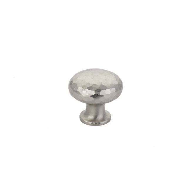 Round Dimpled 1.25 in. Cabinet Knob, Satin Nickel