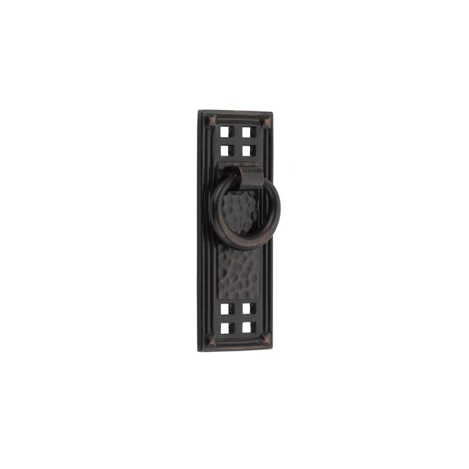 1.25 x 3.5 in. Hammered Vert Ring Cabinet Pull, Oil Rubbed Bronze
