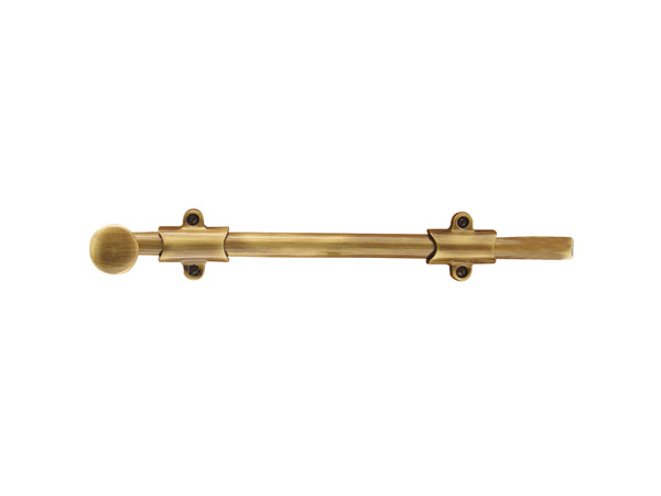 6 in. Surface Bolt with 3 Strikes, French Antique Brass